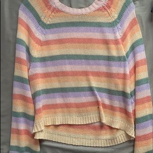 Rainbow Pastel Balloon Sleeved sweater